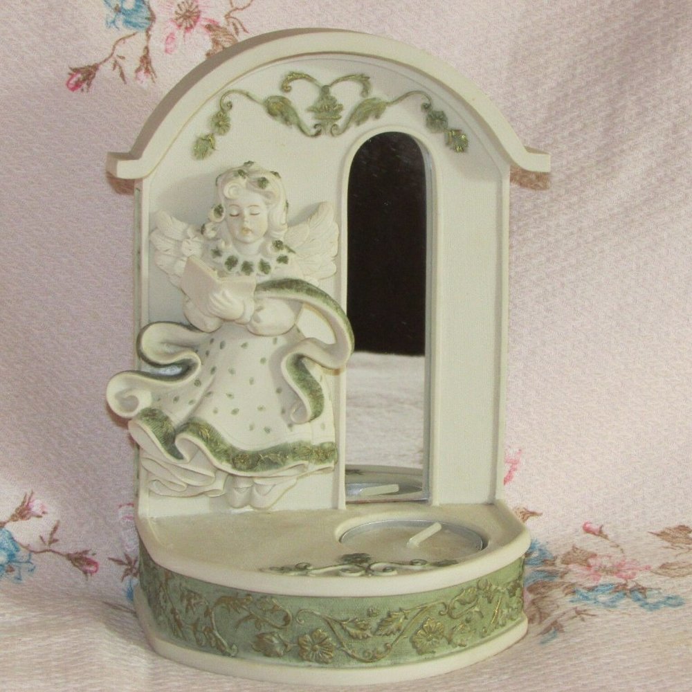 Christmas Candle Holder Cherison Renaissance Collection Holiday Angel Decor